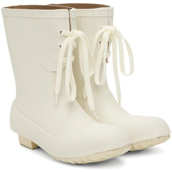 Jun Takahashi x Undercover Rain Boots Size L 9-9.5 42 Mens Ivory GRAIL! - Picture 13 of 13